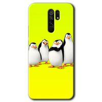 MRCİLETİSİM Xiaomi Redmi 9 Kılıf Baskılı Kapak - Penguenler + 5D Tam Kaplayan Cam