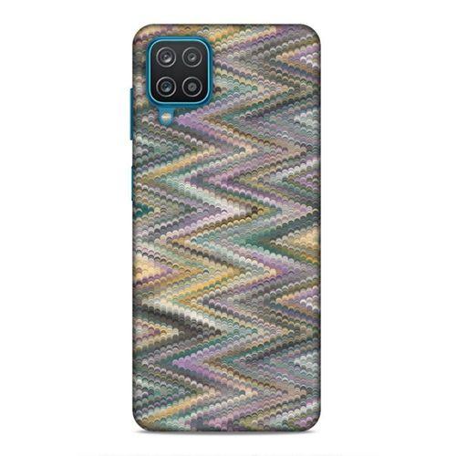 Samsung Galaxy A12 Uyumlu Kılıf Romans (47) Crystal Flex Kılıf Zig Zag