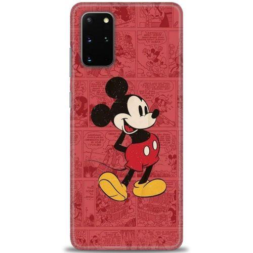 Samsung Galaxy S20 Plus Kılıf HD Baskılı Kılıf - Kırmızı Mickey + Tam Ekran Koruyucu