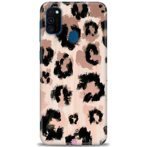 Samsung Galaxy M30S Kılıf HD Baskılı Kılıf - Leopar + Tam Ekran Koruyucu