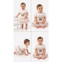 9/18 Ay Payet Baskılı Etekli Bebek Takımı