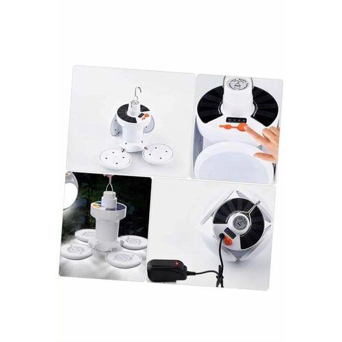 Kamp Lambası Işıldak Beyaz Işık Güneş Enerjili Solar Aydınlatma 5 Kanatlı Katlanabilir