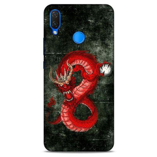 Huawei Psmart 2019 Kılıf Dragons (23) Ultra Koruma Kılıfı Tatoo Kırmızı Ejderha