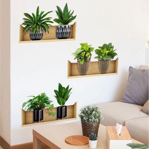 Eğitici Oyuncak Raflı Bitki Tasarımlı Yapışkanlı Sticker 20*30 cm 3lü Set MC-663