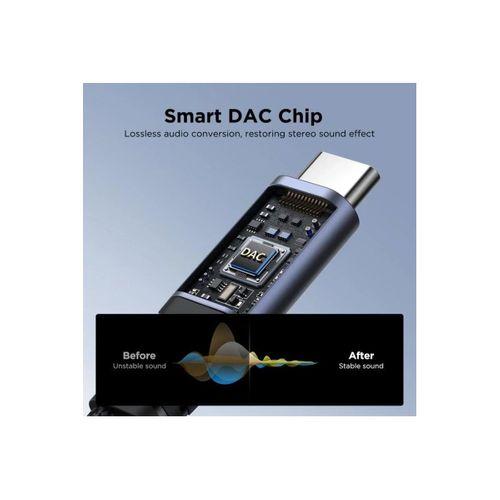 Joyroom Audio Adaptör 2İN1 (Type-C to 3.5mm+Type-C)-Siyah