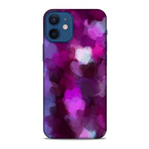 Apple iPhone 12 Mini Uyumlu Kılıf Mor Delisi (42) Rugged Armor Kılıf Kalp
