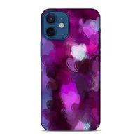 Apple iPhone 12 Mini Uyumlu Kılıf Mor Delisi (42) Rugged Armor Kılıf Kalp