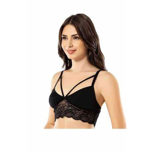 Kota 2 Adet Siyah Dantelli Çapraz İpli Büstiyer