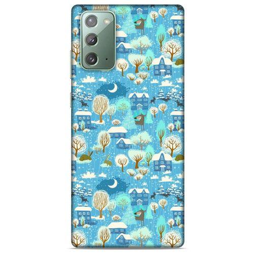 Samsung Galaxy Note 20 Kılıf Snowix (33) Hybrid Kılıf Mavi Beyaz