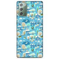Samsung Galaxy Note 20 Kılıf Snowix (33) Hybrid Kılıf Mavi Beyaz