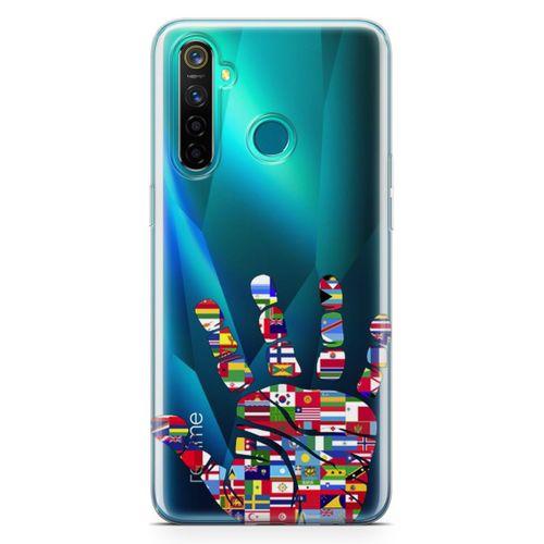 Oppo Realme 5 Pro Kılıf Dünya Vatandaşı Arka Kapak Koruma Desenli Full Koruyucu