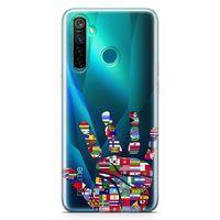 Oppo Realme 5 Pro Kılıf Dünya Vatandaşı Arka Kapak Koruma Desenli Full Koruyucu