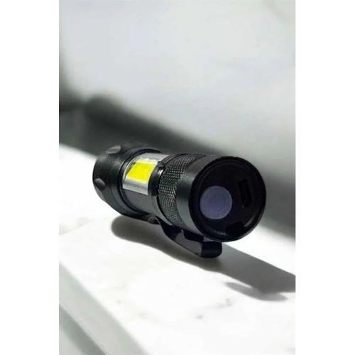 Şarjlı Metal Zoomlu El Feneri Işıldak Led Işık Taşınabilir El Lambası