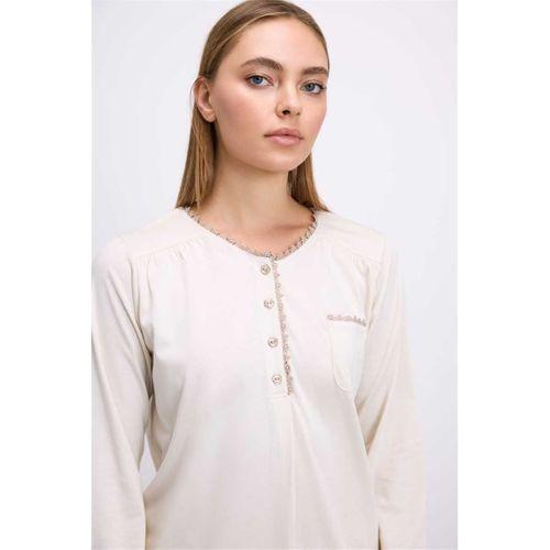 Kadın Uzun Kollu T-shirt Ve Pantolon Takım