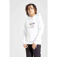 White Cat Baskılı Unisex Çocuk Kapüşonlu Beyaz Sweatshirt