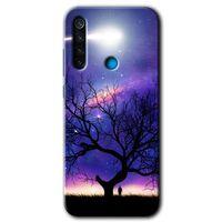 Xiaomi Redmi Note 8T HD Baskılı Kılıf + 9D Tam Ekran Koruyucu - Uzay Silüet