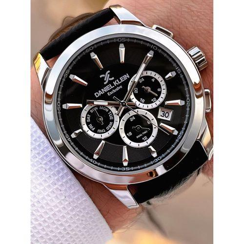 Daniel Klein Erkek Kol Saati 30 Metre Suya Dayanıklı Deri Kayış Kordon + Bileklik Hediyeli  VS.BLKT.0677