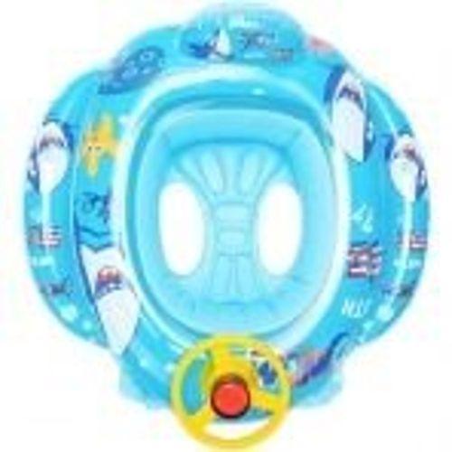 Direksiyonlu Şişme Bot Bebek Simidi  (6-36 Ay) -  52970 MAVİ