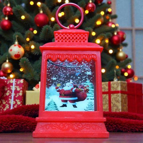 VIP KIRMIZI NOEL BABA YILBAŞI FENERİ GÜN IŞIĞI LED IŞIKLI FENER YILBAŞI HEDİYELERİ YILBAŞI SÜSLERİ