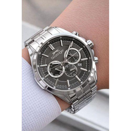 Slazenger İtalyan Tasarım Bileklik Hediyeli 2 Yıl Garantili 10 Atm Çelik Erkek Kol Saat ESL.2567.04
