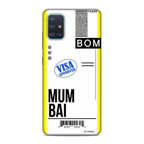 Samsung Galaxy A51 Kılıf Uçak Bileti Mumbai Arka Kapak Koruma Desenli Full Koruyucu