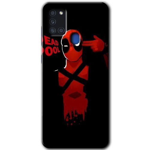Potkal Hediye Fabrikası Samsung Galaxy A21s Kılıf HD Desen Baskılı Arka Kapak - DeadPool 4