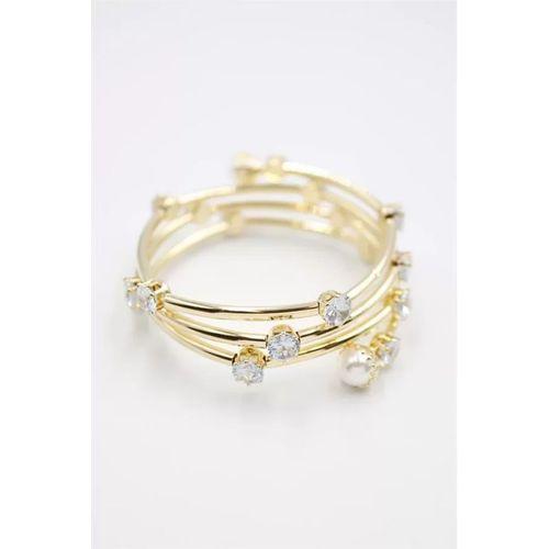 Taşlı Bilezik - Altın