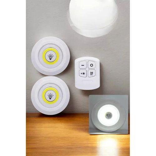 Mutfak Dolap Altı Işığı Uzaktan Kumandalı Yapışkanlı Kablosuz Pilli