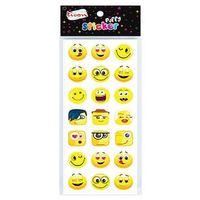 Ticon Puffy Sticker Gülen Yüz Karışık - 2 adet