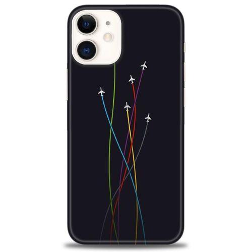 iPhone 12 Mini Kılıf HD Baskılı Kılıf - Uçaklar + Tam Ekran Koruyucu