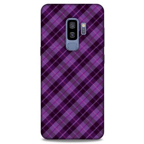 Samsung Galaxy S9 Plus Uyumlu Kılıf Mor Delisi (27) Tasarımlı Kılıf Ekoseli