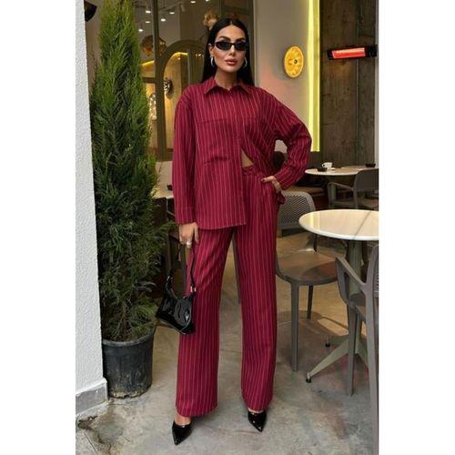 Palazzo Pantolonlu Çizgili Takım 10092