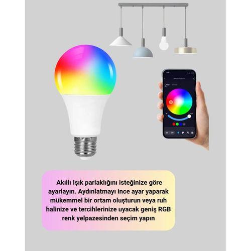 Kumanda Destekli Çok Renkli Akıllı Led Ampul Yeni Nesil