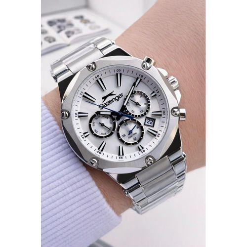Slazenger İtalyan Tasarım Bileklik Hediyeli 2 Yıl Garantili 10 Atm Çelik Erkek Kol Saat ESL.2501.01