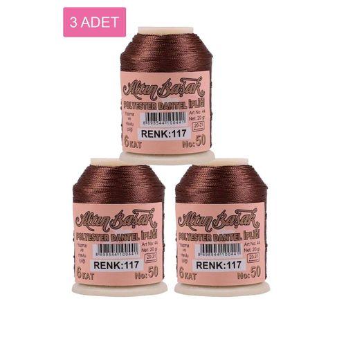 3 Adet Altınbaşak Oya ve Dantel İpi 20 gr - Royaleks - No: 117