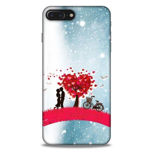 Lopard Apple Iphone 8 Plus Uyumlu Kılıf Bahar (20) Koruyucu Kılıf Kalpli Ağaç