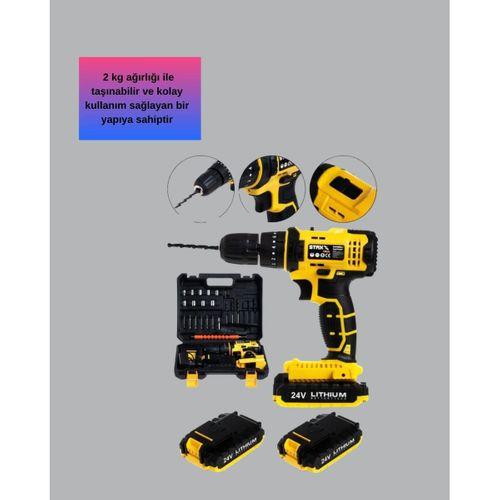 Ergonomik Tasarımlı 12v Matkap | 2 Vitesli, Led Aydınlatmalı Ve Dayanıklı