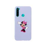 Xiaomi Redmi Note 8 Minnie Mouse Premium Silikonlu Lila Telefon Kılıfı