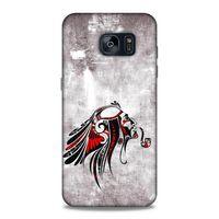 Lopard Samsung Galaxy S7 Edge Uyumlu Kılıf Tattoo's (43) Thin Fit Kılıf Pipolu Kızılderili