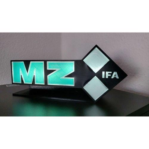 MZ Motosikletler Işık Tabelası 3D Baskı (Bu ürün Sadece Plastik parçadır - Almadan Önce Soru Sorabilirsiniz)