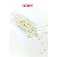Dökme Cam Kum Boncuk Büyük Boy (6/0) 4 mm - 20 Gram - Krem - BNC071
