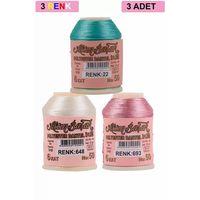 3 Adet Altınbaşak Oya ve Dantel İpi 20 gr - Royaleks - No: 648 - 693 - 022