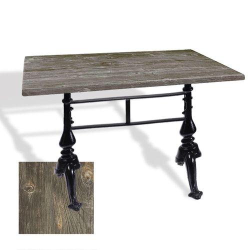 Dockers Çipa 3001 Döküm Ayak Masa 80x120 cm - (Werzalit, Wermodin ve Allzalit Tabla) - Old Pine