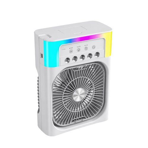 Su Püskürtmeli Mini Klima Fan Usb Şarjlı Masaüstü Soğutucu Rgb Işıklı