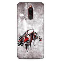 Lopard Xiaomi Redmi 8 Uyumlu Kılıf Tattoo's (43) Thin Fit Kılıf Pipolu Kızılderili