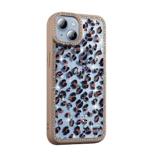 Apple iPhone 14 Kılıf Taşlı ve Simli Tasarım Zore Azra Kapak