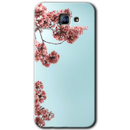 Galaxy A8 2016 Kılıf HD Desen Baskılı Arka Kapak - Japon Çiçeği + Kırılmaz Cam