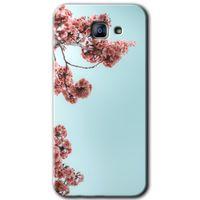 Galaxy A8 2016 Kılıf HD Desen Baskılı Arka Kapak - Japon Çiçeği + Kırılmaz Cam