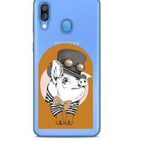 Zoologix (37) Samsung Galaxy A40 Şeffaf Kılıf Silikon Desenli