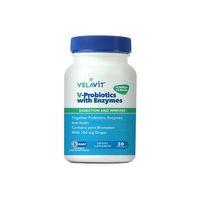 Velavit Velavit V-probiotics Enzymes 30 Kapsül Probiyotik, Enzim, Inulin Ve Zencefil Içeren Takviye Edici Gıda